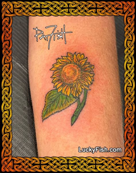 Sunflower Tattoo Design — LuckyFish, Inc. and Tattoo Santa Barbara