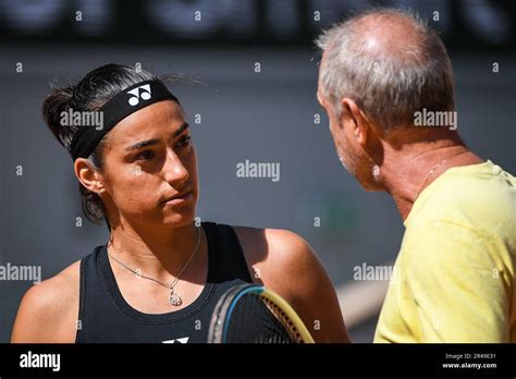Caroline GARCIA von Frankreich mit seinem Coach Bertrand PERRET während