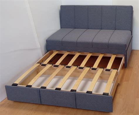 Диван-кровать StylChairs Сёма 140 без подлокотников ткань серо-синий ...