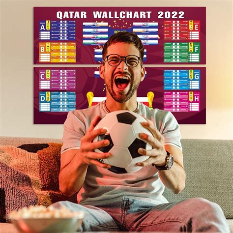 Qatar – Calendario de póster de la Copa del Mundo 2022, cuadro de pared