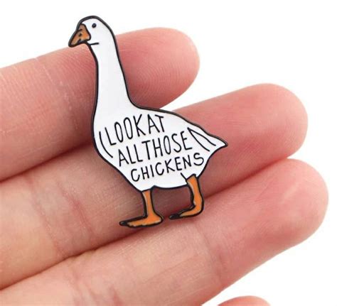 Look at All Those Chickens Meme Vine Pin Badge - Etsy