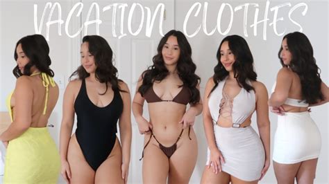 Vacation Outfits I never got to wear... Bikinis & Dresses Try-On Haul | VACATION INSPO - YouTube