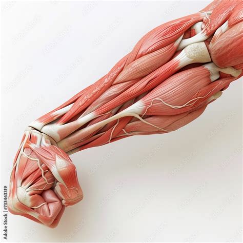 detailed representation   muscles   mans forearm
