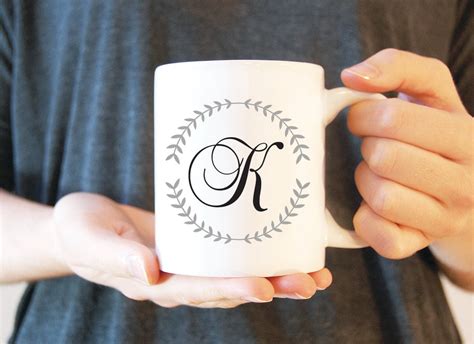 Coffee Mug 12 Monogram Monogram Coffee Mug Ceramic Mug - Etsy