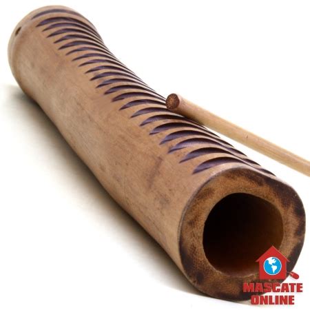 Instrumento Reco Reco - Reco Reco bambu artesanal 30cm MB Capoeira ranhuras grandes