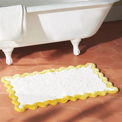 Anthropologie White Bath Rugs | Mercari
