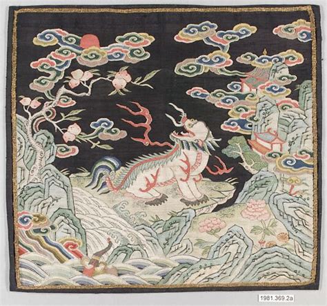 Rank Badge with Lion of Asia | China | Qing dynasty (1644–1911) | The ...