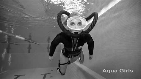 Vintage scuba diving girl - YouTube
