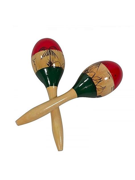 Coppia Maracas in legno con disegno Carash SA1081 | Reverb