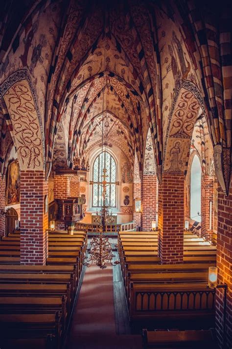 Finland - : Interior of Porvoo Cathedral Editorial Photography - Image of glass, church: 181293892