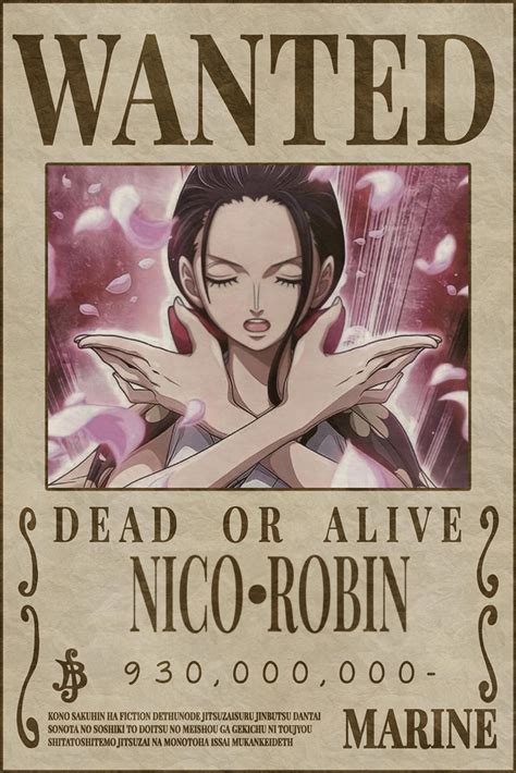 One Piece Wanted Posters Robin Wanted Posters One Piece – MyNakama