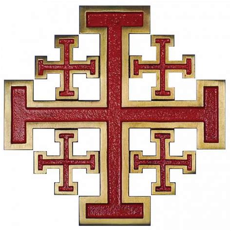 Necklaces : The Passion Jerusalem Cross Bronze w/Red Sand Enamel
