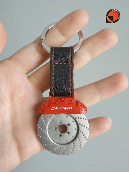 Оригинальный брелок Audi Sport RS Keyring Trolley Chip Black / Red 2019