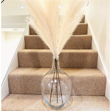 15" Tall, Large Glass Vase for Decor, Tall Floor Vase for Pampas Grass