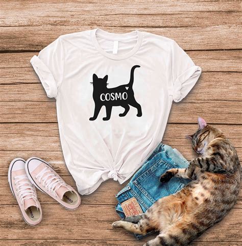 Personalised Cat TShirt / Personalized Tshirt Cat Design Cat | Etsy