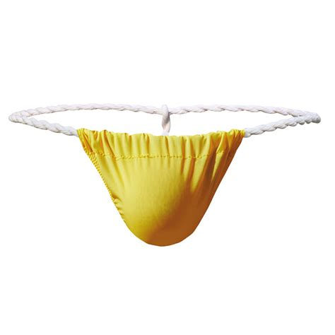 ZVNAΖH Men's Thongs and G-string with Adjustable Bulge Low-Waist Pouch