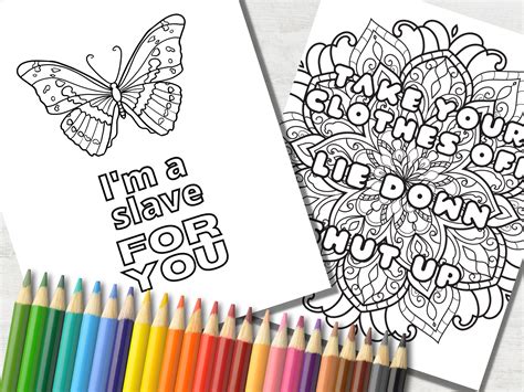 10 Naughty Adult Coloring Pages With Dirty Swear Words and Sexy Phrases