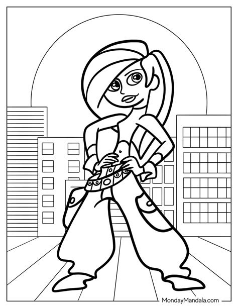 Kim Possible Shego Pagina Da Colorare Kim Possible Coloring Page