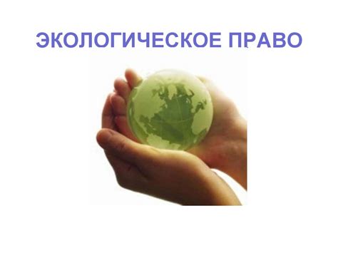Экологическое право. Предмет экологического права - презентация онлайн