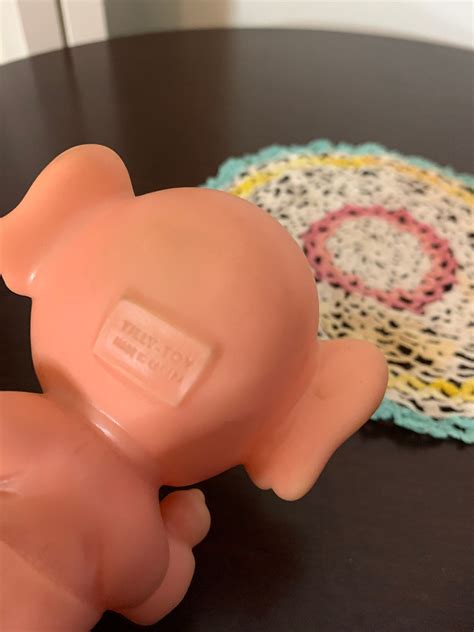 Kitschy 1960s Pink Tilly Toys Vintage Rubber Elephant Made in Canada - Etsy