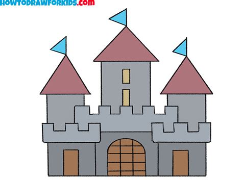 How to Draw a Castle - Easy Drawing Tutorial For Kids