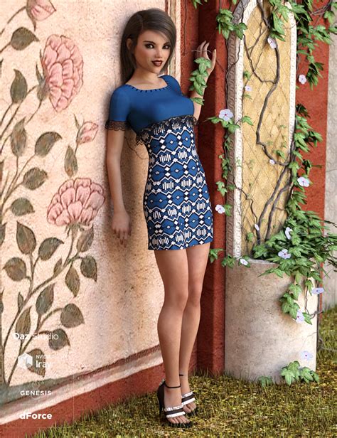 dForce Ruffle Knit Outfit Textures | Daz 3D
