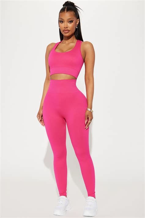 The Rise Seamless Active Leggings - Fuchsia | Fashion Nova