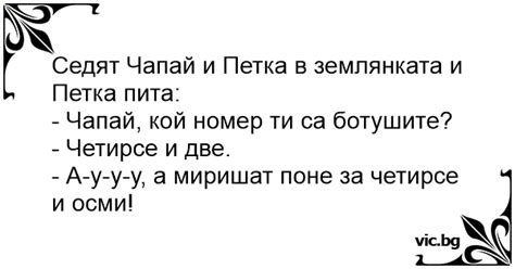 Седят Чапай и Петка в землянката и Петка пита: