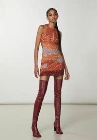 Patrizia Pepe Cocktail dress / Party dress - martian red sequins/red ...