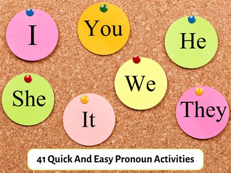pronouns activity ideas  students games worksheets songs