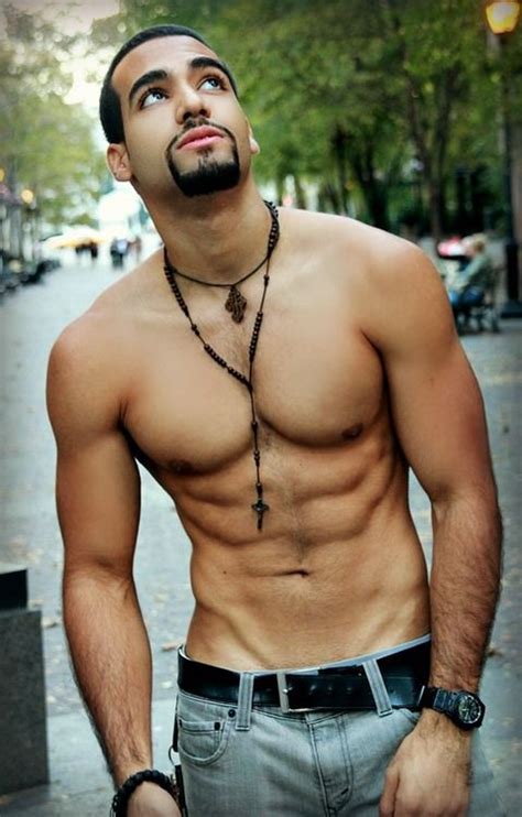 hot latino naked men muscular young man shirtless  jeans sitting