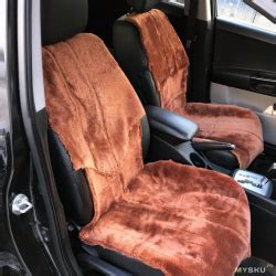 Меховые чехлы из старой дубленки на сиденья автомобиля