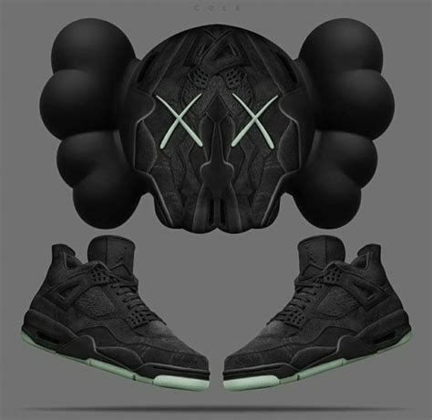 Nike Air jordan 4 kaws black glow in dark – Brand Shoe Factory