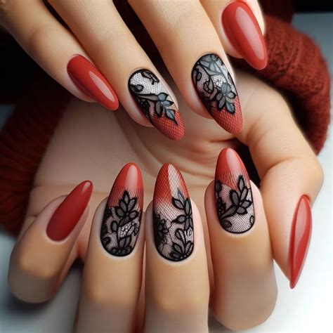 bold red  black nail designs  speak volumes red nails