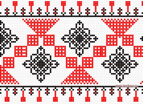 Геометрический орнамент / Вышивка крестиком / www.tambour.ru