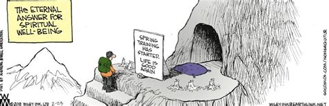 Today's Non Sequitur cartoon is the answer. : baseball