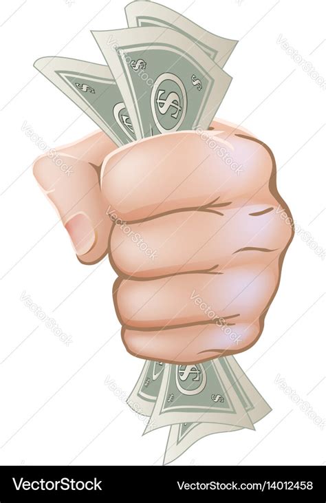 Hand holding money Royalty Free Vector Image - VectorStock