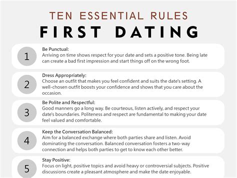 FIRST DATING, 10 Essential Rules, Overview Reminder, Essential