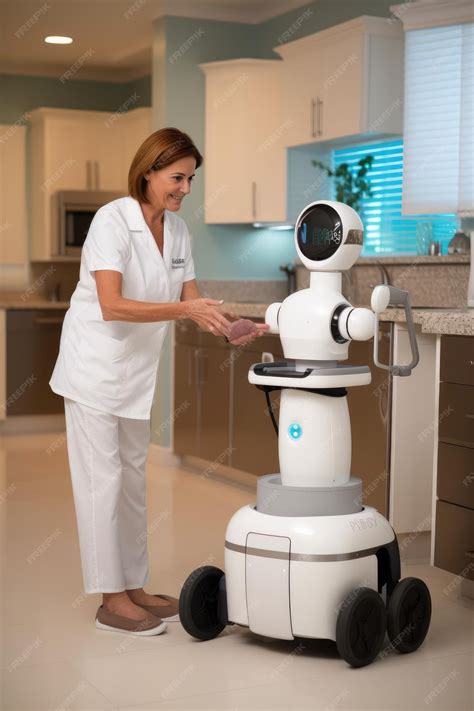 Premium Photo | Assistive robots help people Generative AI