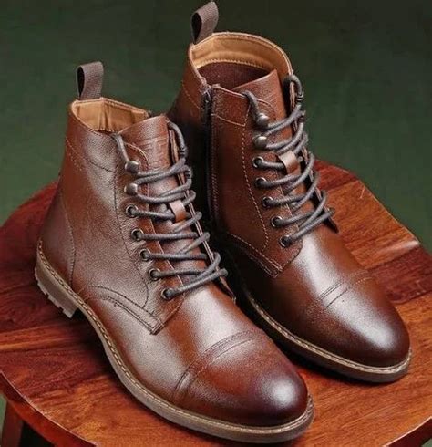 Leather shoes boots for men at ₹ 1499/pair | Men Leather Boots in Ambur ...