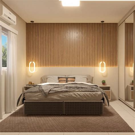 Parede Ripada Quarto Casal - Quarto de casal com ripado | Home, Painel para quarto casal, Parede ...