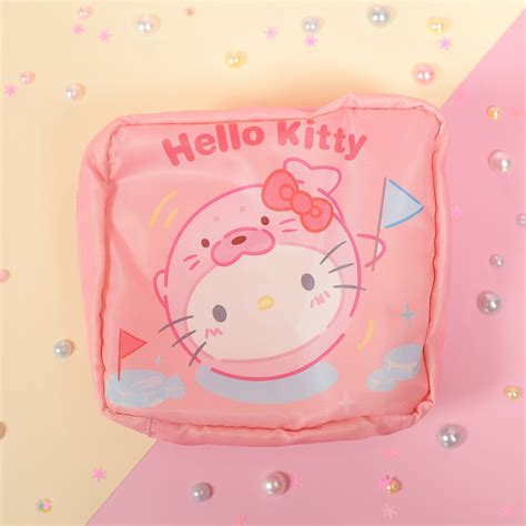 Rosa Hello Kitty-säl kvadratisk necessär