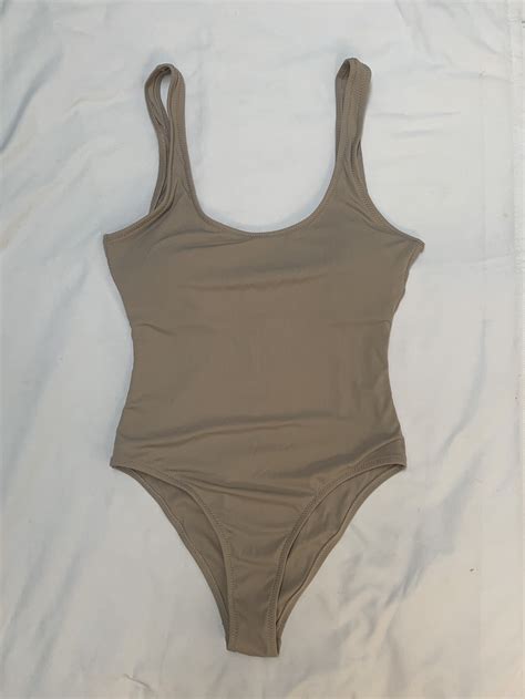 Shein Nude One Piece, Women's Fashion, Swimwear, Bikinis & Swimsuits on