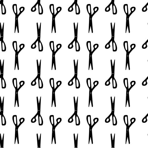 Premium Vector | Scissor seamless pattern Hand drawn professional pair