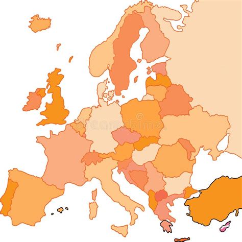 Mappa di Europa illustrazione di stock. Illustrazione di germania ...