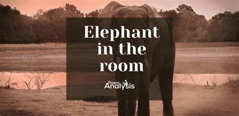 Elephant in the room Idiom - Poem Analysis