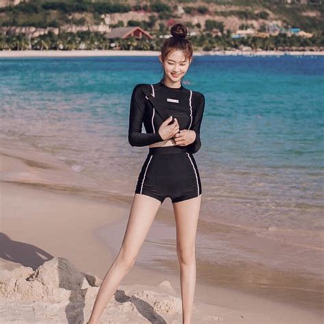 HÀNG QUẢNG CHÂU Đồ bơi bikini tay dài nữ quần đùi cạp cao USRONNIE ...