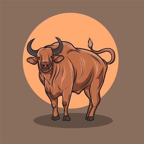 Premium Vector | Buffalo vector illustration