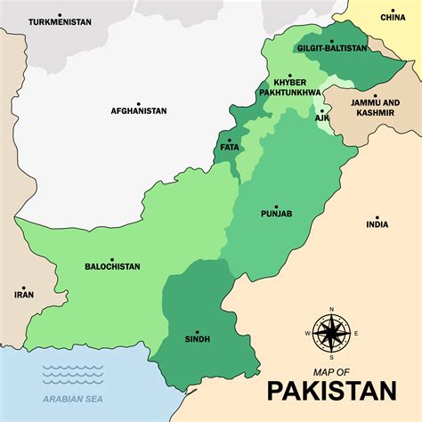 Night Map Of Pakistan