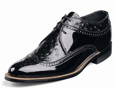 Stacy Adams Dayton Black Wingtip 1920s Dress Shoes 00375-01